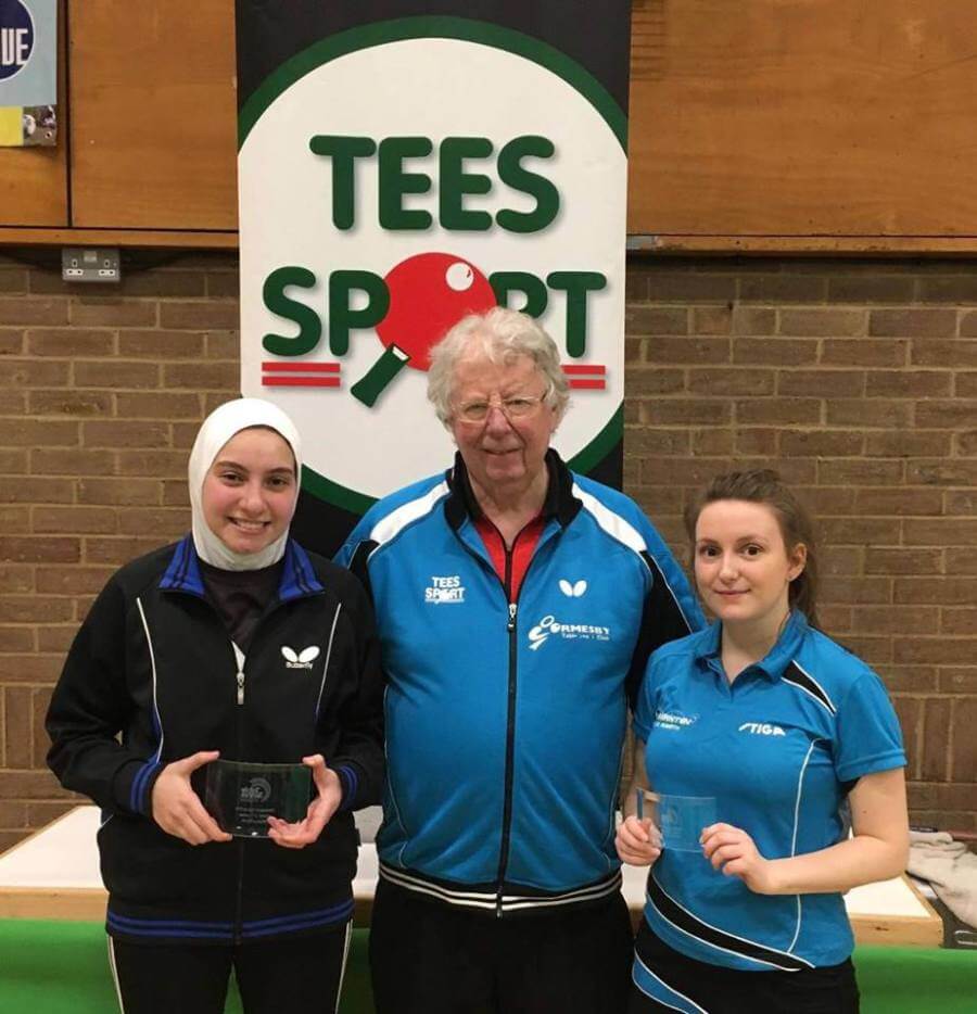 Jannah Elkhawanky (winner) Alan Ransome OBE and Kate Roberts (runner-up)