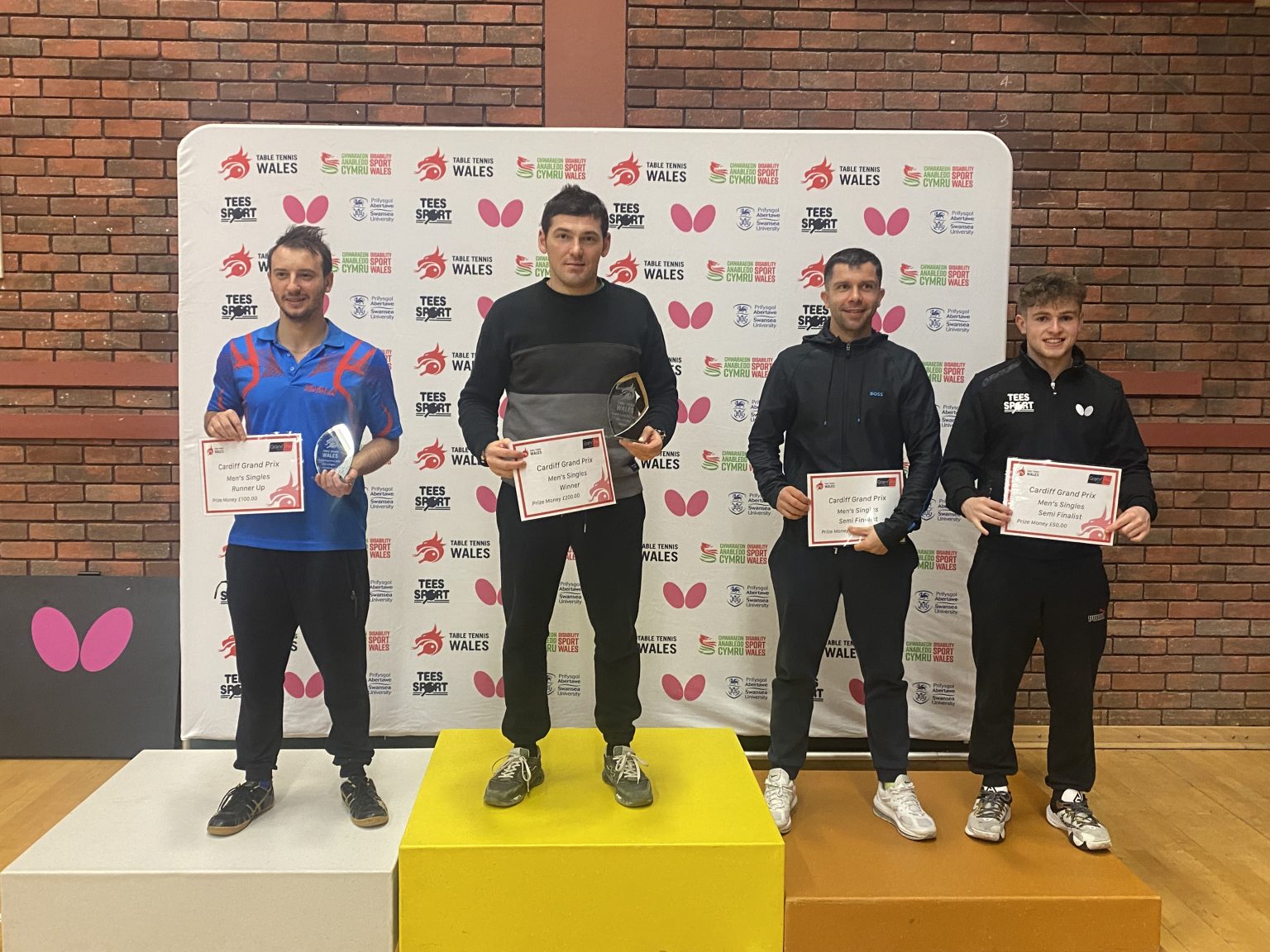 Cardiff Grand Prix 2022 Day 2 Results Table Tennis Wales